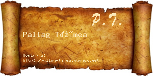 Pallag Tímea névjegykártya